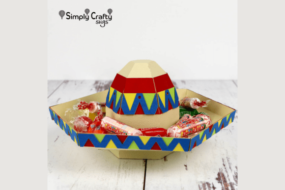 3D Fiesta Sombrero Box SVG for Birthday Designs That Pop