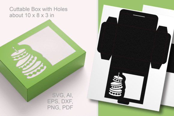 Birthday Layered Cake Cutout Rect Box 3D SVG Review