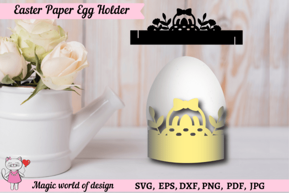 Easter Basket Paper Egg Holder SVG: A 3D Design for Festive Branding