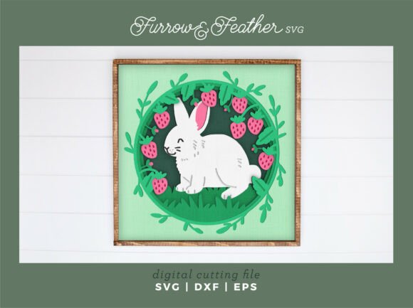 Easter Bunny Strawberry Shadowbox SVG Review