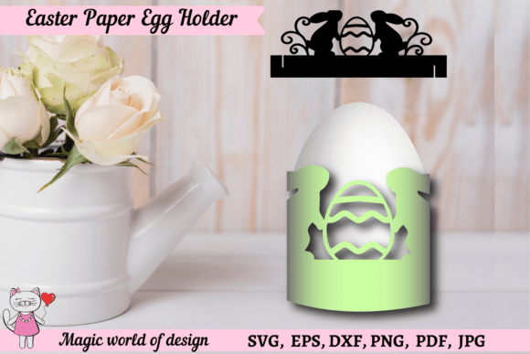 Easter Paper Egg Holder 3D SVG for Seasonal Digital Products