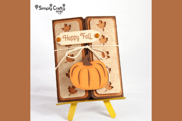 Fall Pumpkin Gatefold Card SVG: A 3D Design for Autumn Branding