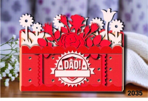 Father’s Day Floral DAD Card SVG 2035