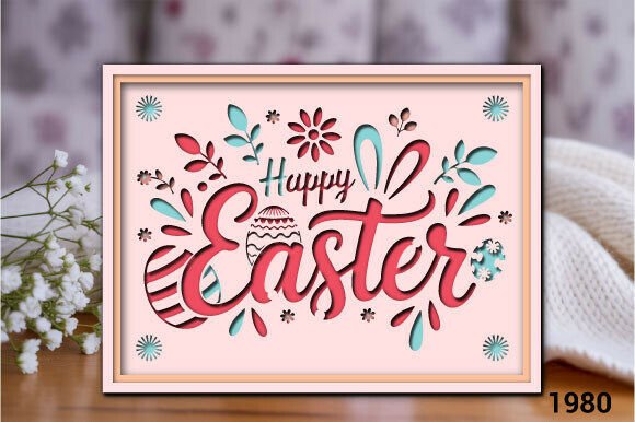 Happy Easter 3D SVG Layered Typography Review