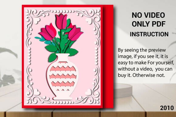 Mother S Day 3D SVG Vase Card Design Review
