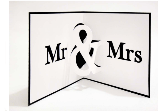 Mr and Mrs Pop Up Card SVG: A 3D Design for Cards And Invites with Real Client Potential