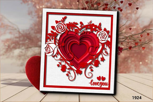 Multilayer Heart Valentine Card SVG1924 Review