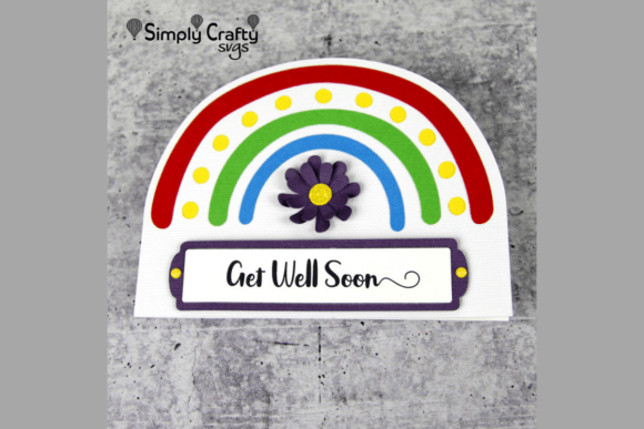 Rainbow Greetings Card SVG: A 3D Design for Joyful Greeting Cards